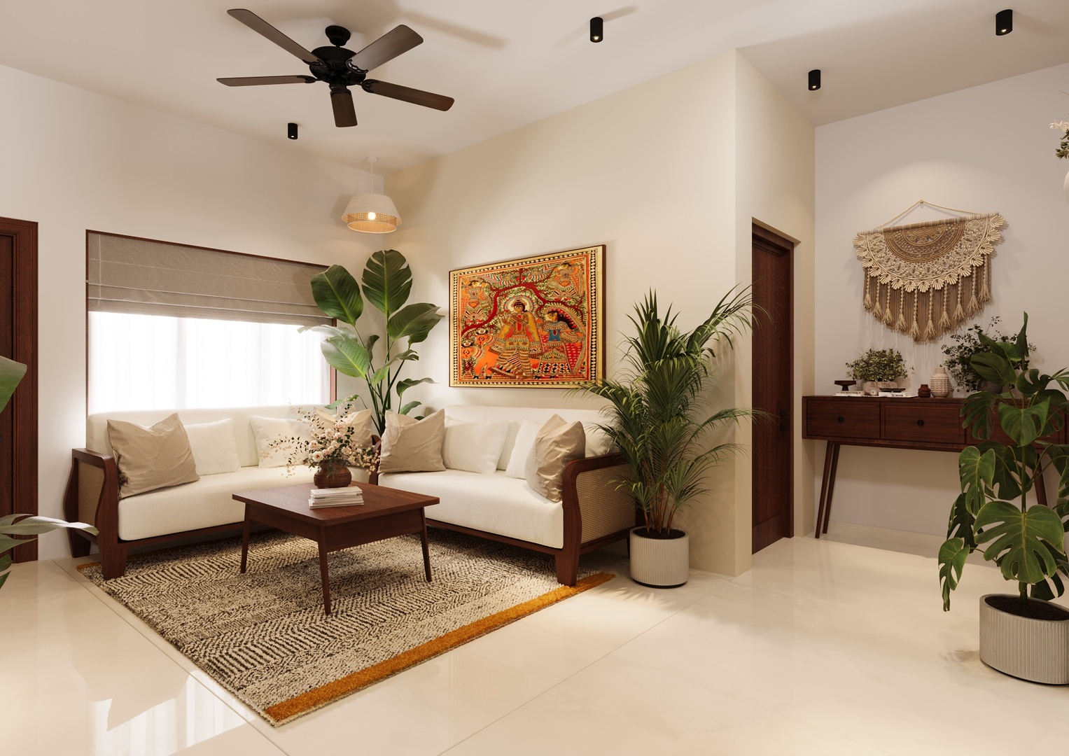 Interior design of a living area